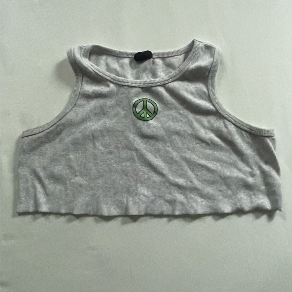 pacsun peace sign crop top size xs good condition but worn